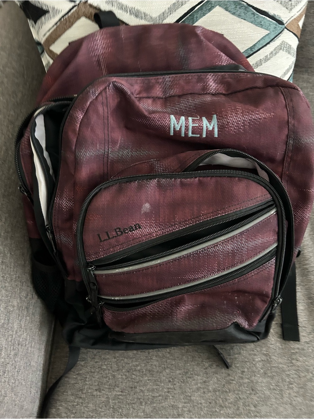 L.L. Bean Men’s Burgundy Backpack - Durable Everyday Carry